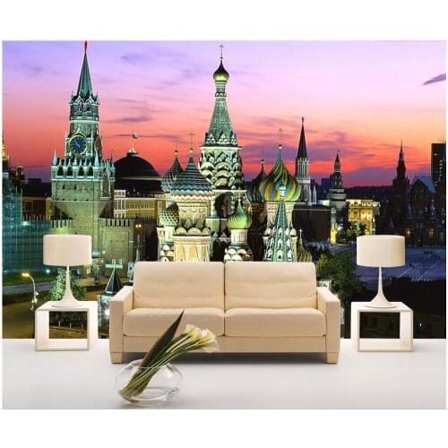 Custom photo mural 3d wallpaper Bell tower castle tower scenic background home decor living room wallpaper for walls 3d