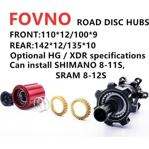 STRAßE disc bremse hub 24H 24 loch durch die welle quick release XDR 142*12/135*10/100*12 4 abgedichtete lager hub 7075 straig