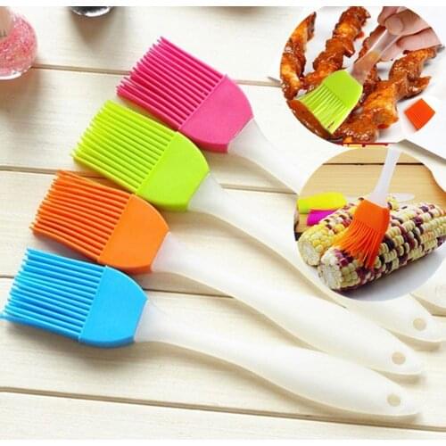 Silicone Bast Pastry Brush Oil Brushes For Cake Bread Butter Baking Tools Kitchen Safety BBQ Brush