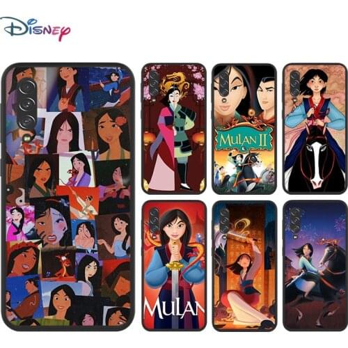 Disney Cartoon Animation Mulan for Samsung Note 8 9 10 20 Ultra Plus Pro 5G M01 M02 M60S M62 F62 TPU Silicone Black Phone Case