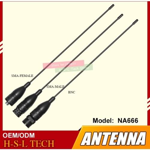 SMA-MALE SMA-FEMALE BNC VHF/UHF Dual Band High Gain Antenna For Two Way Radio 144/430MHz Walkie Talkie Antenna For Baofeng HYT
