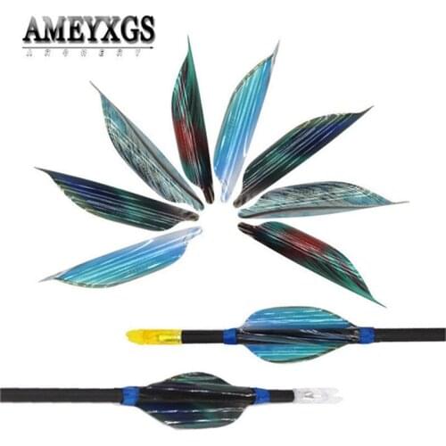 50/100pcs Shooting Practice Spiral Arrow Feathers 1.75" Fletches Archery Reduce Air Resistance Archery Bows Hunting Accessories