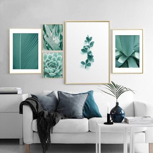 Succulent Botanical Canvas Poster Green Leaf Nordic Decorative Painting Print Wall Art Pictures Modern Living Room Home Decor
