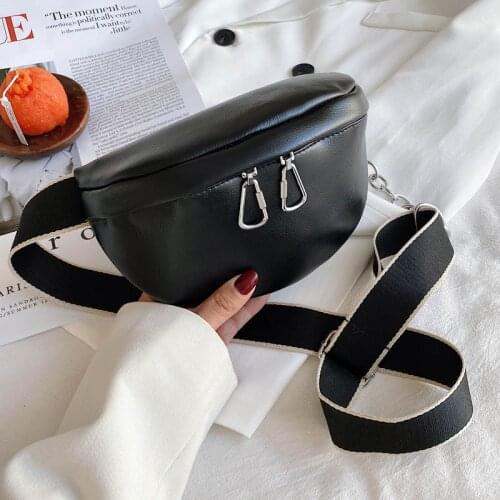 2021 Fashion Women Chest Bag Belt Fanny Pack Leather Clutch Pouch Designer Female Crossbody Bags Girl Hip Phone Pouch Waist Pack