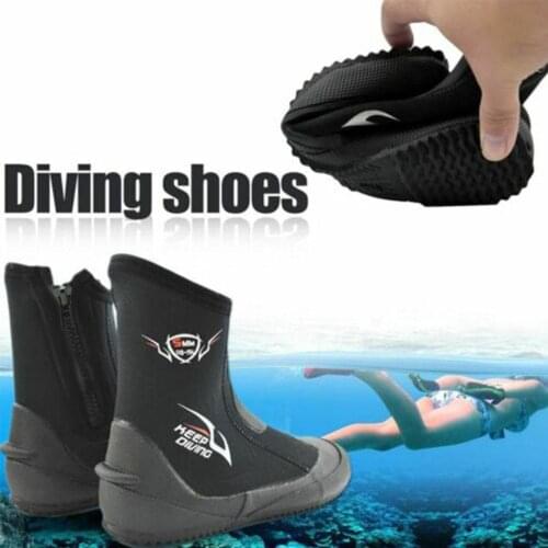 5mm Super Elastic Zipper Hard-soled Boots Are Suitable For Diving Snorkeling Fishing Paddling And Various Water Sports