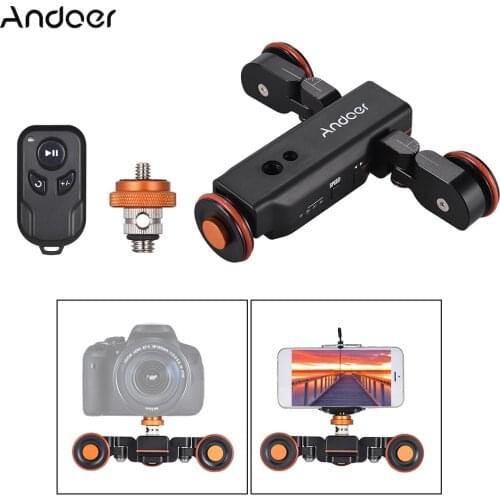 Andoer L4 PRO Motorized Camera Video Dolly with Scale Indication Electric Track Slider Wireless Remote Control for Phone Sony