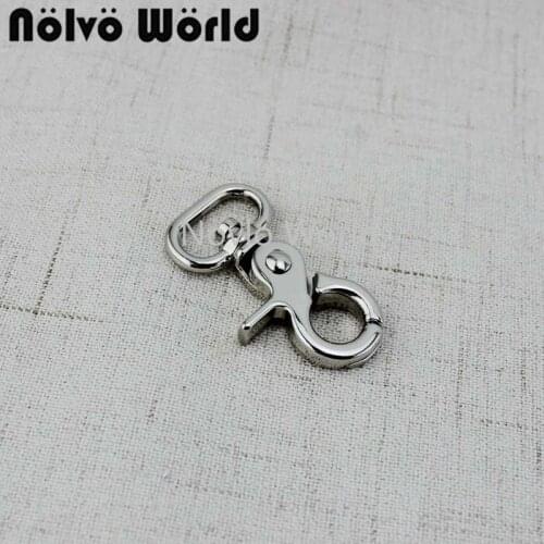 10-50Pcs 16mm Silver metal swivel lobster clasps clip snap hook thick clasp key chain outdoor lanyard craft bag parts
