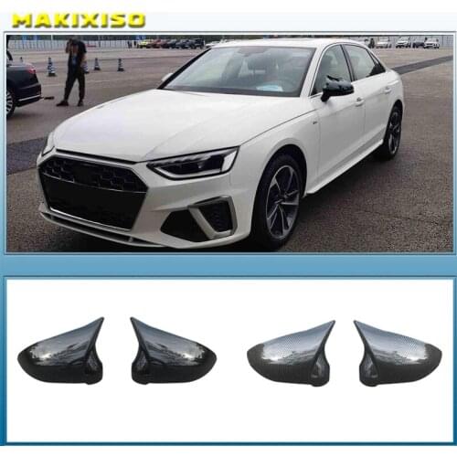 Carbon Fiber Rear View Mirror Cover for Audi B9 A4 S4 A5 S5 2016 - UP Carbon Mirror Side Caps Replacement Style Caps