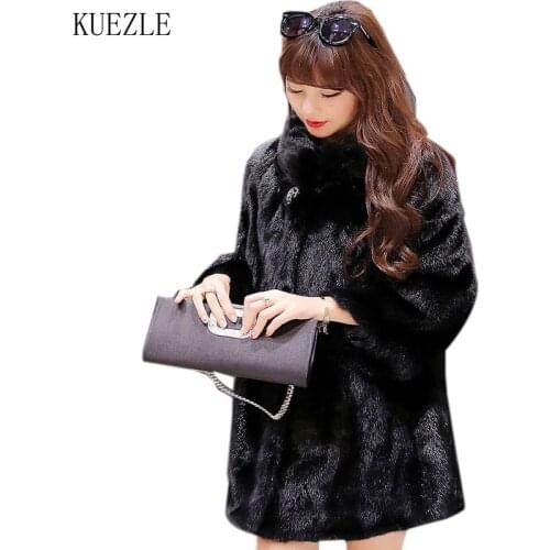 Female rabbit coats artificial fur faux pelzmantel 2018 spring fashion long sleeve Windbreaker Winter imitation fox fur Jackets