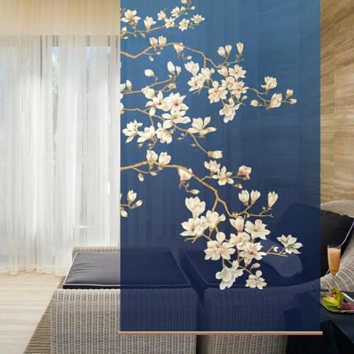 100cmx200cm Customizable Fabric screen Hanging curtain cut off the entrance Soft cut off Living room Xuan Guan Guan Ping Roller