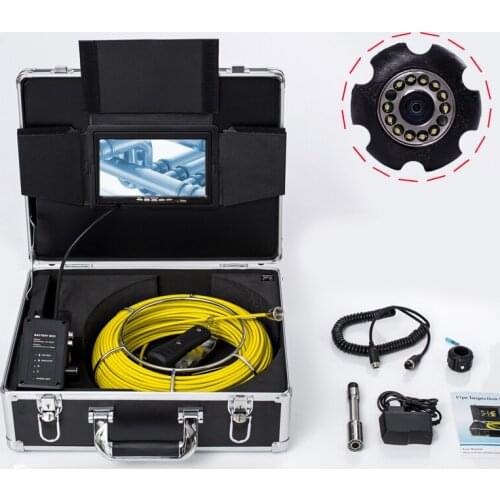 20M Waterproof Snake Video Drain Sewer Industrial Endoscope Inspection Camera System With 7 Inch LCD Monitor 23MM Camera Head