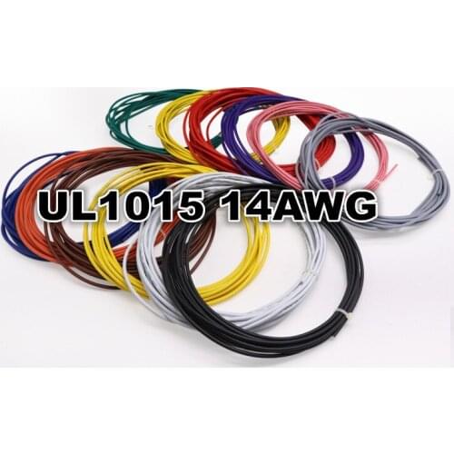 5M*2/4/6/8/10 Color Mix UL 1015 14AWG 105° 600V Electrical Wire Cable Line Airline Copper PCB Wire Harness