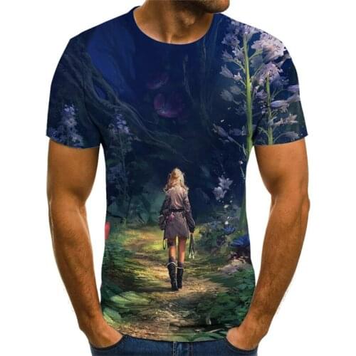 Anime Cartoon Character Pattern 3D Printing Childrens T-shirt Funny Casual Mens and Womens T-shirt Anime Cute Childrens T-sh