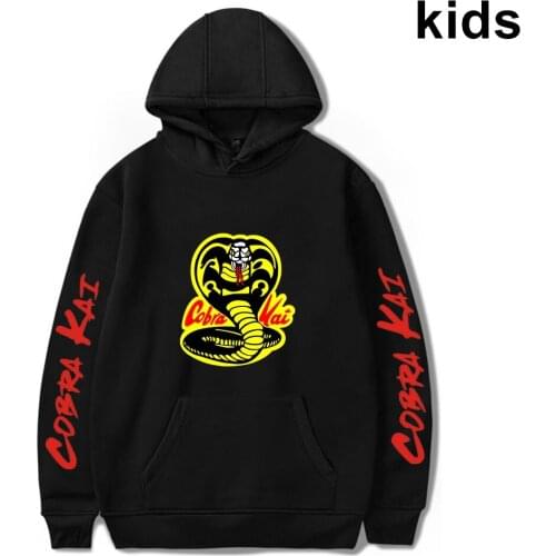 3 To 14 Years Kids Hoodie Cobra Kai The Karate Kid Printed Hoodies Sweatshirt Boys Girls Fashion pullover Coat Children Clothes