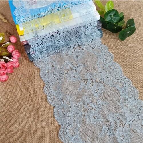 E1267 Width 20cm High Quality Skin Elastic Colorful Lace Ribbon Trims Lace Trim For DIY Crafts Material Gift Packing Lace
