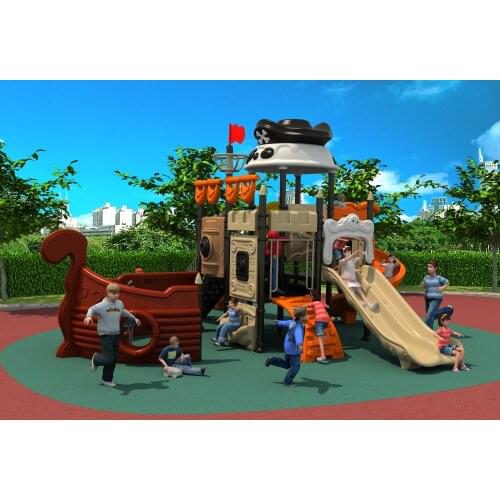 Exported South Africa outdoor plastic playground equipment park slide play structrue YLW-OUT171083