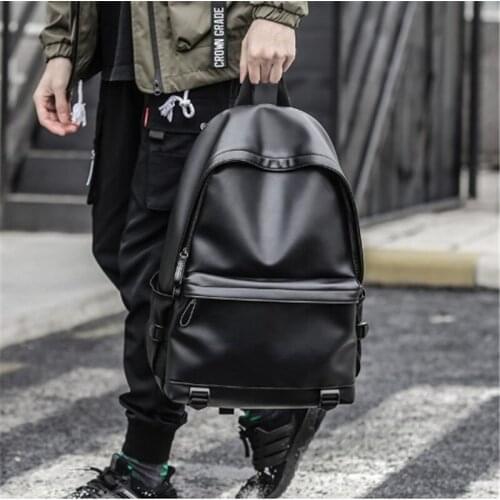Hot sale Multi-function Men Backpack Waterproof PU Leather Travel Bag Man Many Departments Male Laptop Bag Teenager Backpacks