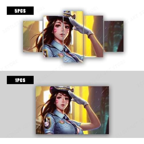 Shooting Game Poster Overwatch Character HD Canvas Print Picture Paintings Canvas Wall Art for Home Decorations