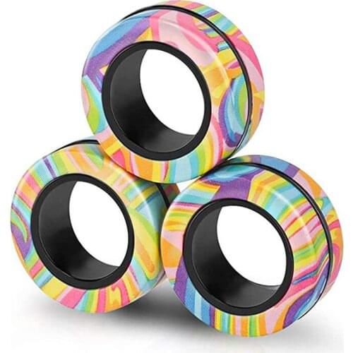 Fidget Unzip Toy Magic RingTools Children Anti-Stress Magnetic Rings Magnetic Ring Finger Spinner Ring Adult Decompression Toys
