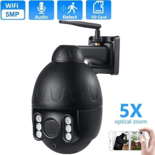 5MP PTZ Wifi IP Camera 2MP Outdoor 5X Optical Zoom Auto Cruise Motion Detect Wireless Security Surveillance CCTV Network Camera