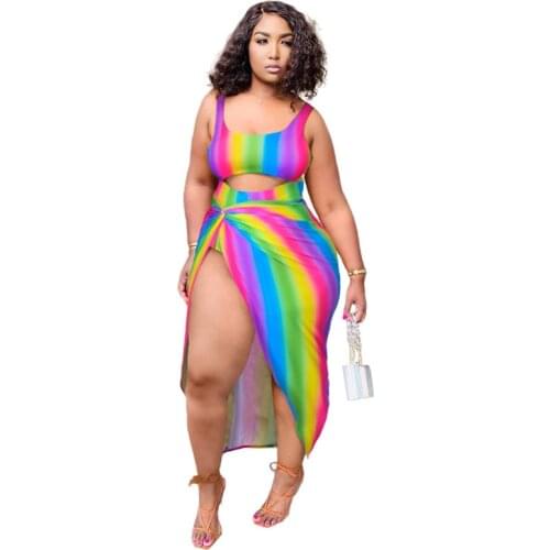 Two Piece Set Women Tie Dye Plus Size Swimsuit Wholesale Bikinis Sets Sexy Jumpsuit Swimsuit Cover Up Bathing Suit Dropshipping