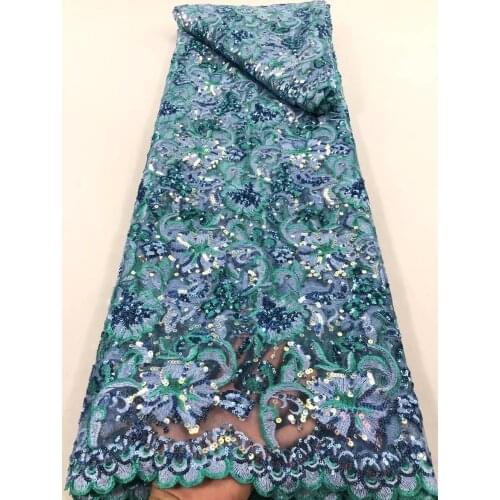 Beautiful Dress Lace Stacking Sequins Embroidery French Tulle Mesh Design Sewing Fabric DIY Fashion Skirt Vest 5 Yards Wholesale