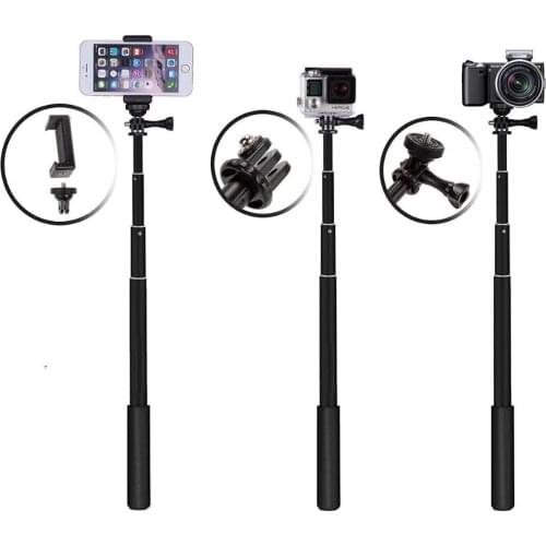 Lightdow 30-93cm Extendable Handheld Monopod With Tripod Mount Adapter for GoPro 3+ 4 5 6 7SJ4000 SJ6000 XIAOYI Sport Cameras
