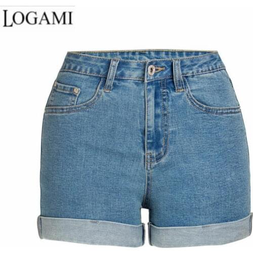 Женские завышенные шорты LOGAMI China At AliExpress