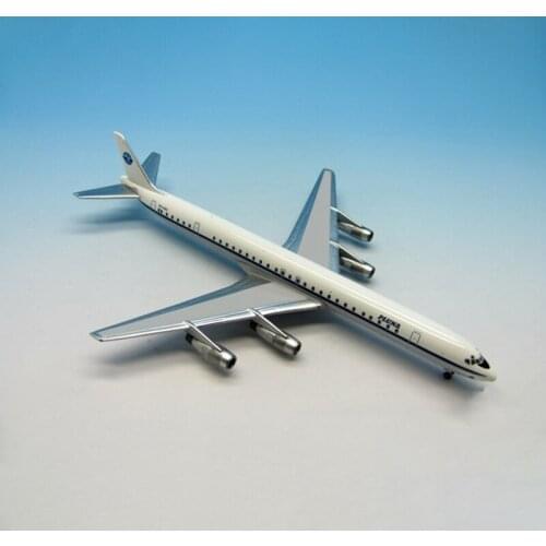 Diecast 1:400 Scale DC8 Plane Model Toy PLUNA DC-8-61 5N-HAS Airlines Alloy Aircraft Planes Airplanes Souvenir Ornaments