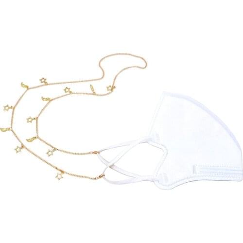 Fashion Metal Mask Chain Star Moon Multifunction Glasses Chains Sunglasses Retainer Strap Cord Eyewear Lanyard Necklace Jewelry