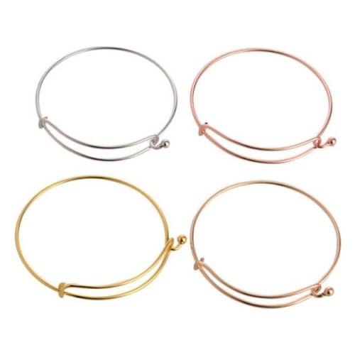 Fashion Wire Bangle Charm for jewery Bracelet making 4colors to choose 10pcs lot