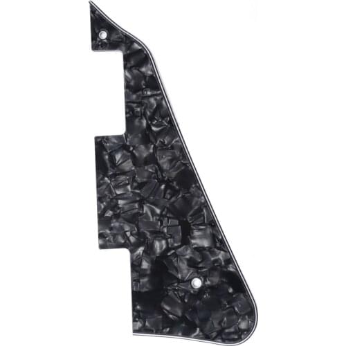 Musiclily Electric Guitar Pickguard for Gibson Les Paul Modern Style, 4Ply Black Pearl
