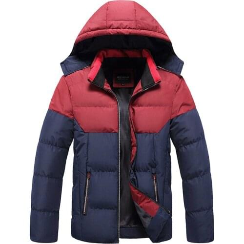 New 2021 Mens Casual Winter Warm Thick Waterproof Jacket Parkas Outwear Coat Male Autumn Windproof Hat Parkas Hooded Jackets