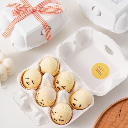 Disposable Pulp Packing Box For Cake Cupcake Take-Out Package Dessert Wrapping Container Chocolate Gift Box Food Grade Material