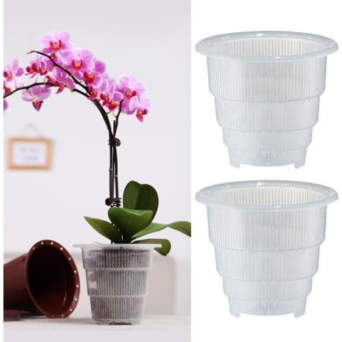 Plastic Mesh Pot Orchid Flower Planter Container Home Gardening Decor Home Accessories