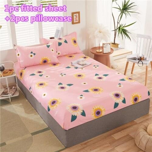 Pink carrot bed sheet cute cartoon princess bedding High quality cotton twin full queen king fitted sheet sets 2pcs pillowcase