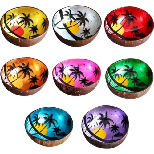 Natural Coconut Bowl Coconut Tableware Coconut Smoothie Bowl Kitchen Environmental Dinnerware Home Decoration Storage