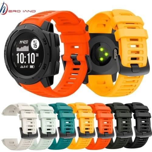 22mm Sports Watch Silicone Band Wristband Strap for Garmin Instinct Strap Replacement Wristband Strap Smart Wrist Band Strap