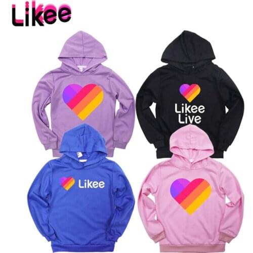 Russia Type "LIKEE 1 (Like Video)" Hoodie Kids Children Print Sweatshirts Sports Teenagers Spring Hoody Pullover Streetwear Hot
