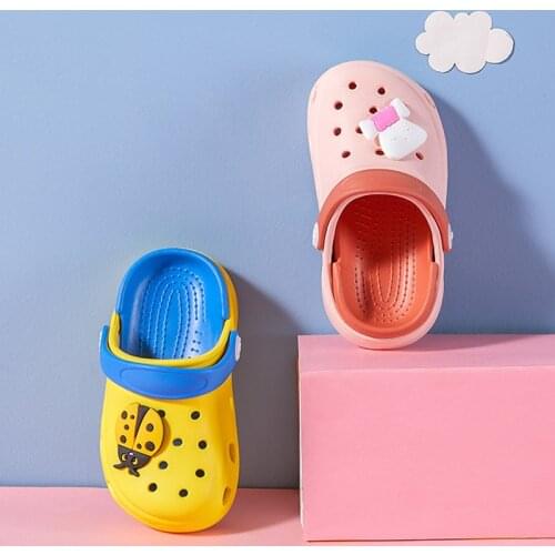 POSEE EVA Children Home Bathroom Slippers Girls Soft Sole Slides Summer Cute Sandals Non-Slip On Flats Indoor Shoes QW3123