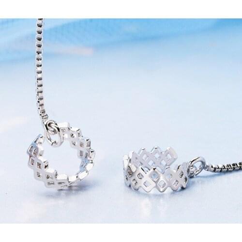 S Temperament South Korea Simple Geometric Long Earline Tassels Hollow Star-moon Box Chain Drop Earrings