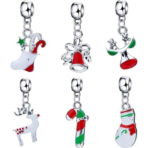 Christmas Charm Hat&Shoes Pendant Charms Fits Pandora Charm Bracelets & Necklace Jewelry