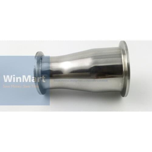 1 PC 51mm 2" Turn to 32mm Pipe O/D Tri Clamp connection Reducing 304 Stainless Steel Sanitary Reducer Pipe Fitting For Homebrew