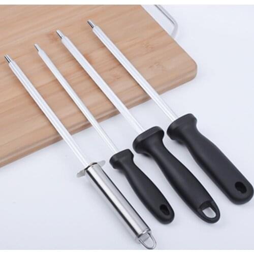 Knife Sharpening Rod Handheld Anti-rust Cutter Sharpener Butcher Cutlery Tool Durable Stainless Steel Knife Sharpener for Home