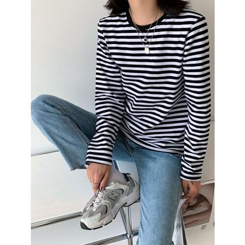 Женские полосатые футболки Toppies China At AliExpress