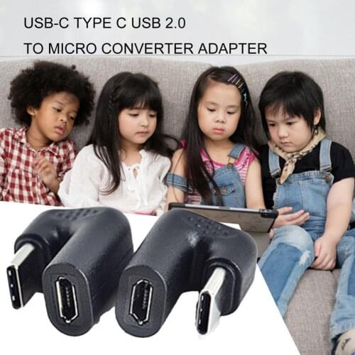 U-shaped Angled USB 3.1 Type C Male to Micro 5P Female USB-C Converter Adapter for Android IPhone