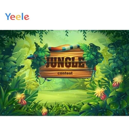 Summer Tropical Dreamy Forest Jungle Snake Baby Shower Birthday Party Backdrop Vinyl Photography Background For Photo Studio