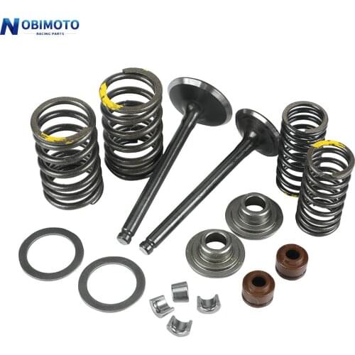 Motorcycle Engine Intake Exhaust Valve Comp Springs Cotter Seal Assy For Lifan 125cc 140cc 150cc Horizontal Engines Accessories