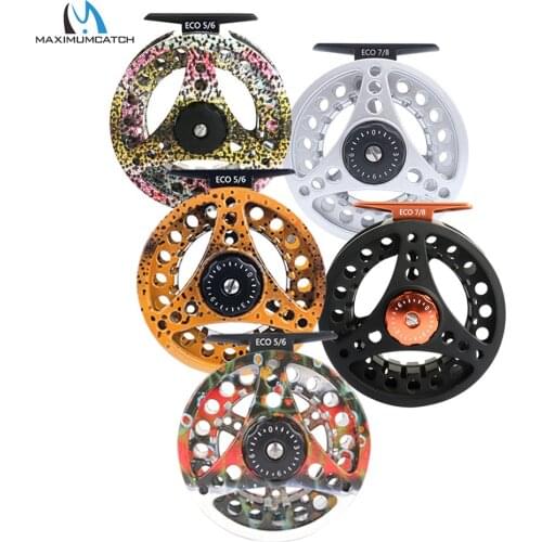 Maximumcatch High Quality ECO 2/3/4/5/6/7/8WT Fly Reel Large Arbor Aluminum Fly Fishing Reel Hand-Changed Fishing Reel