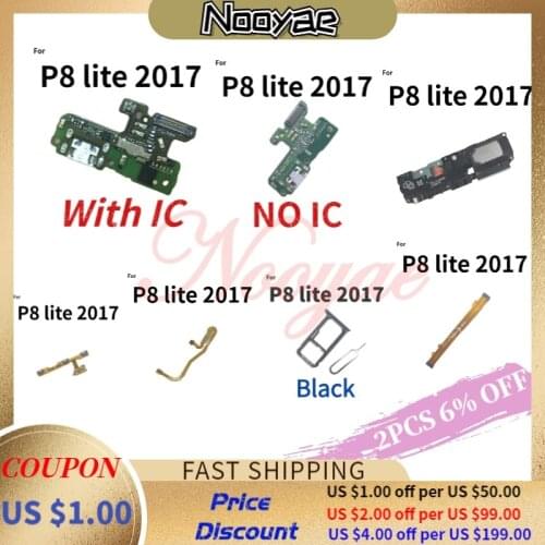 Charging Port Ribbon For Huawei P8 Lite 2017 USB Dock Charger Flex Cable Main Connect Mic Microphone Board Buzzer Loudspeaker